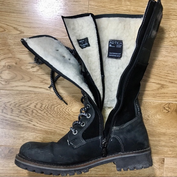 ARTICA Women's "Basswood" Leather + Suede Winter Boots Size 39 EU - GREAT CONDIT - Picture 4 of 13